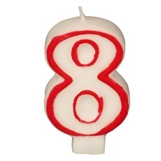 ZUM internetveikals: Svecīte dzimšanas dienas 8 balta