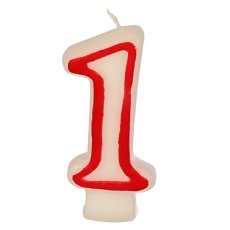 ZUM internetveikals: Svecīte dzimšanas dienas 1 balta