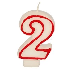 ZUM internetveikals: Svecīte dzimšanas dienas 2 balta