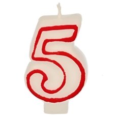 ZUM internetveikals: Svecīte dzimšanas dienas 5 balta