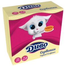 ZUM internetveikals: Salvetes Divo 24x24cm 1 kārta 50gb dzeltenas