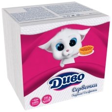ZUM internetveikals: Salvetes Divo 25x25cm 1 kārta 100gb baltas