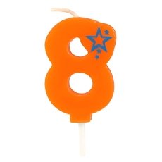 ZUM internetveikals: Svecīte dzimšanas dienas 8 oranža