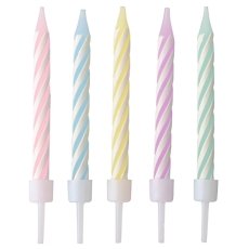 ZUM internetveikals: Svecītes dzimšanas dienas 24gb, pasteļu krāsās