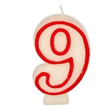 ZUM internetveikals: Svecīte dzimšanas dienas 9 balta