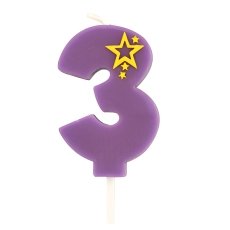 ZUM internetveikals: Svecīte dzimšanas dienas 3 lillā